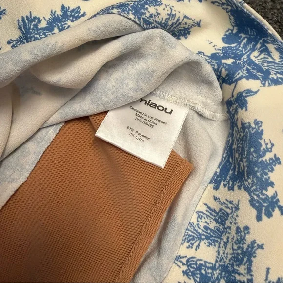 Miaou Imogene Corset in Blue Toile - Picture 9 of 10